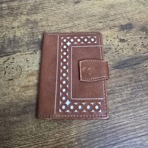 Princess Gardner Brown Small Wallet with White Accents